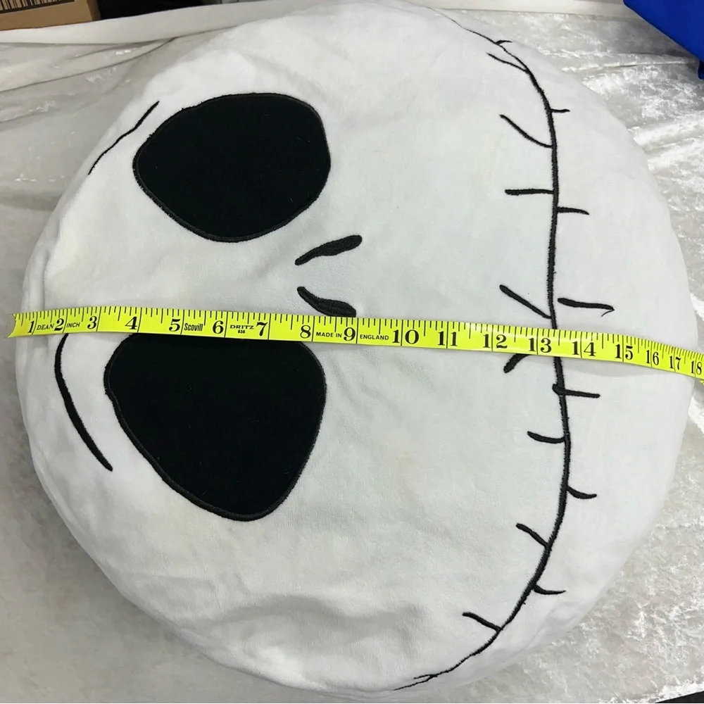 Nightmare before Christmas Jack Skellington White Black Skull head plush Pillow